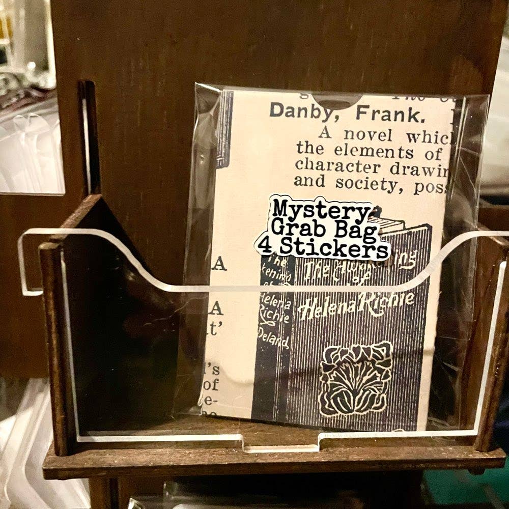 Mystery Sticker Grab Bag 4 Bookish Stickers Book Lover Gift