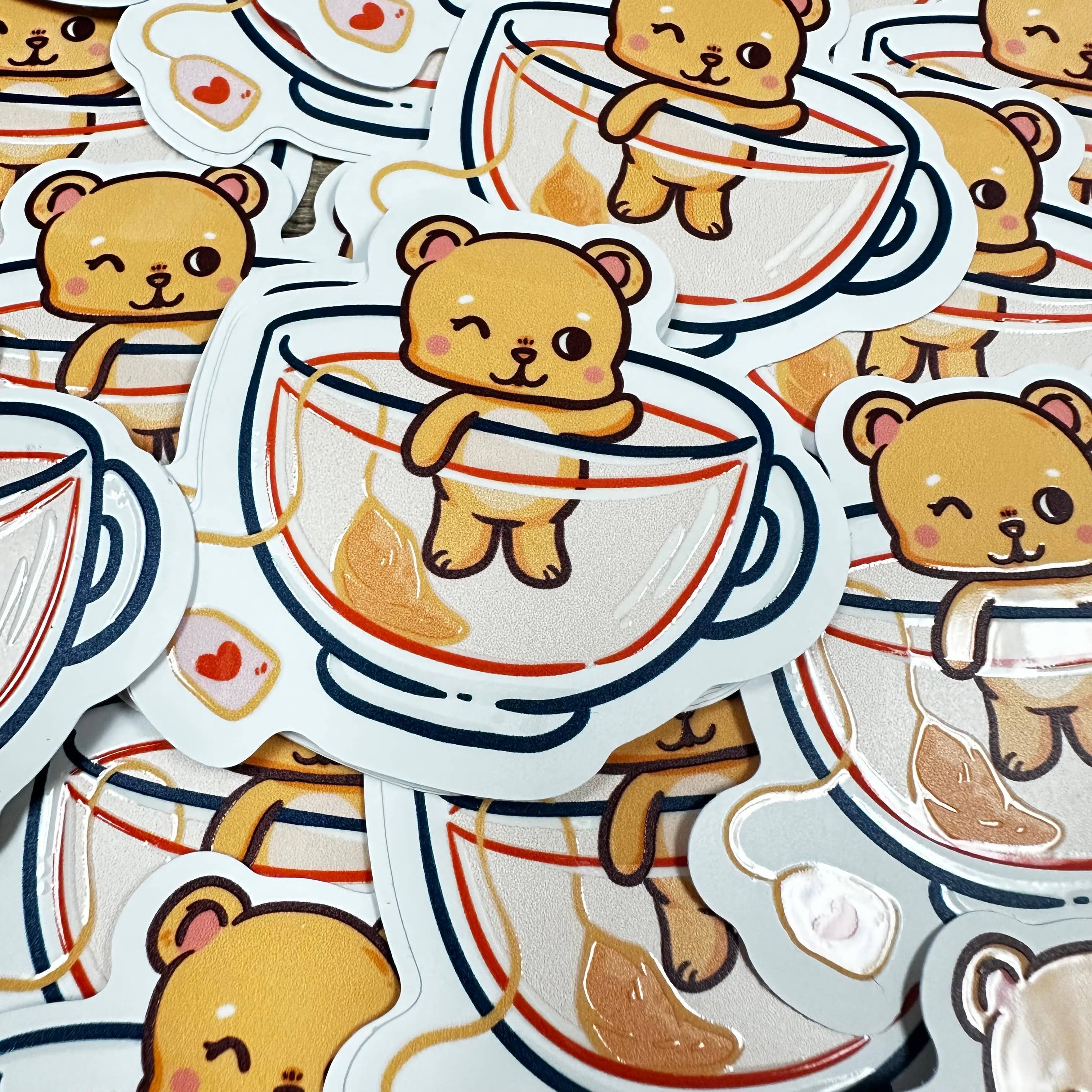 Bear Stickers in a Cup Sticker