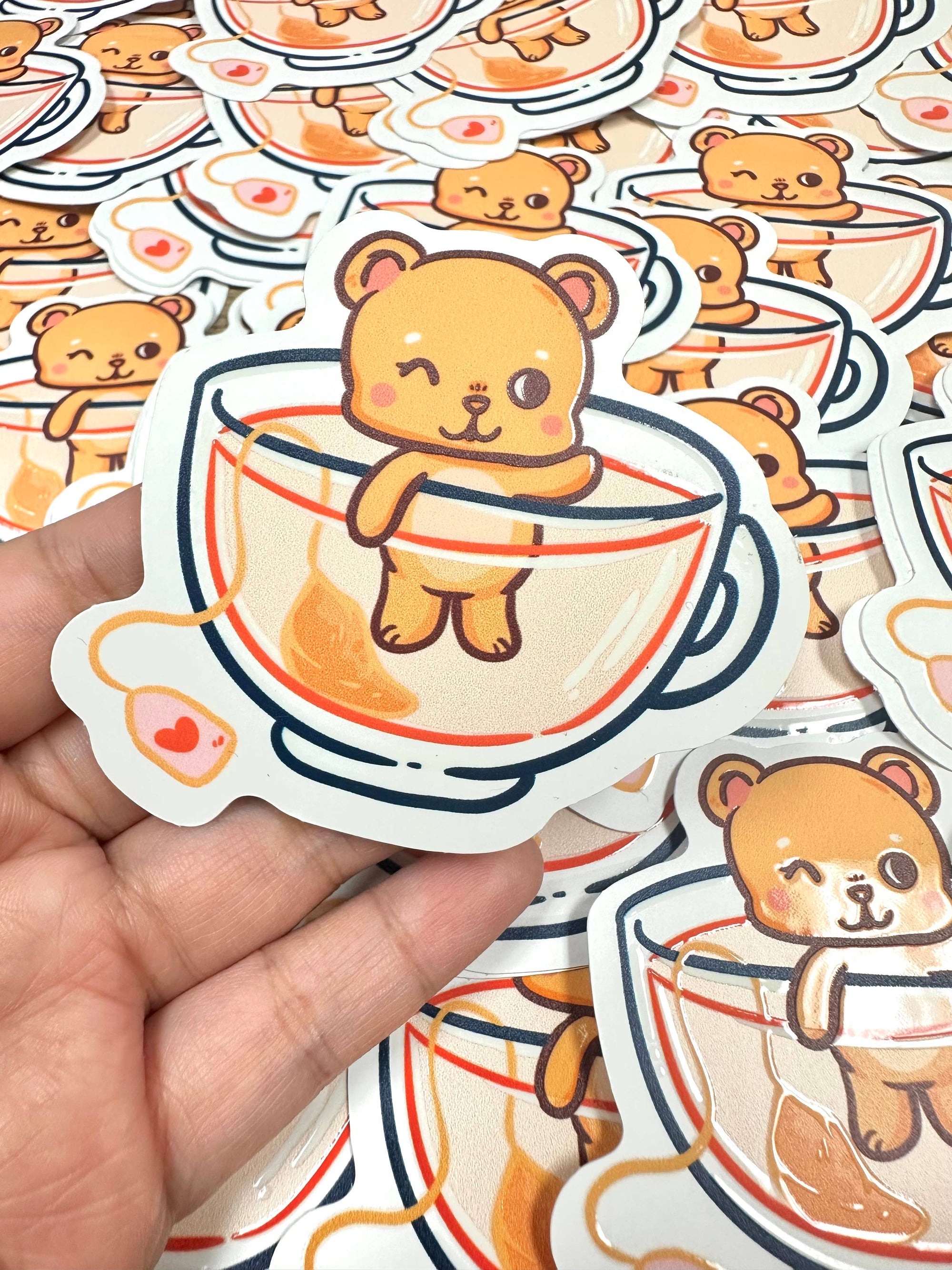 Bear Stickers in a Cup Sticker