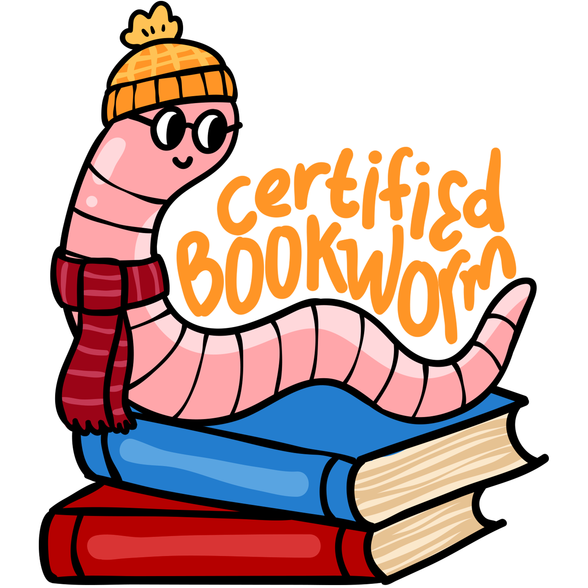 Certified Bookworm Sticker