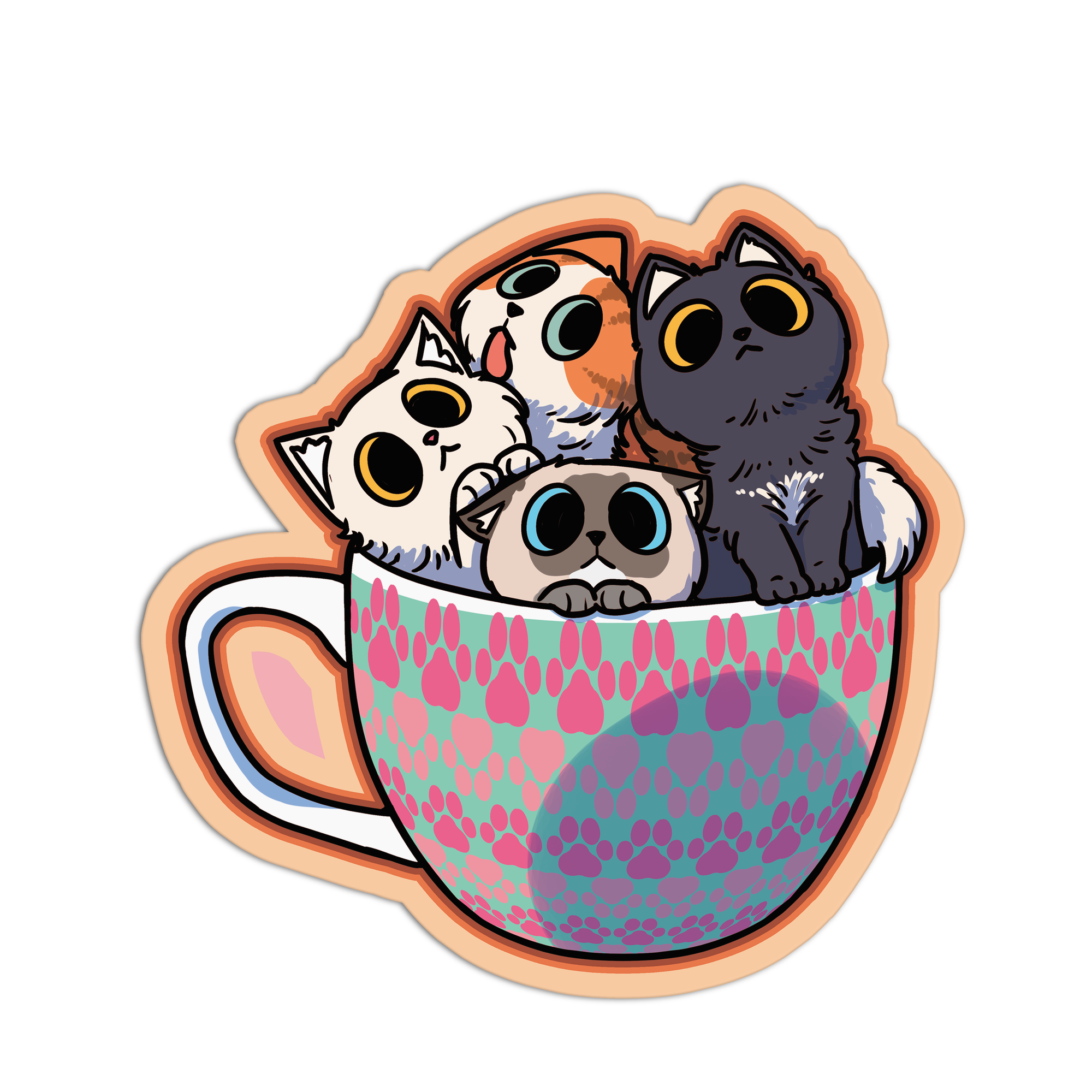 Teacup Coffee Sticker
