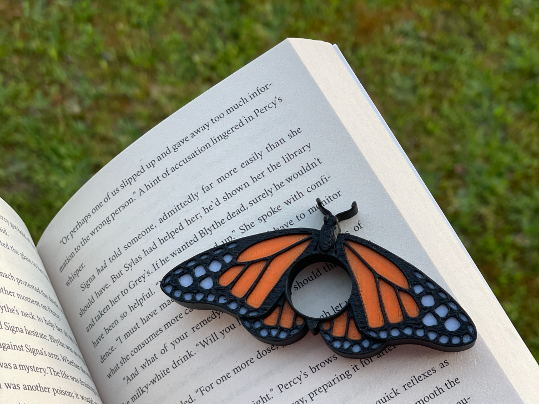 Monarch Buttery Page Holder Fourth Wing Inspired 3d Printed