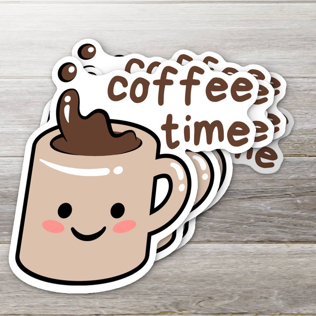 Cute Coffee Time Sticker