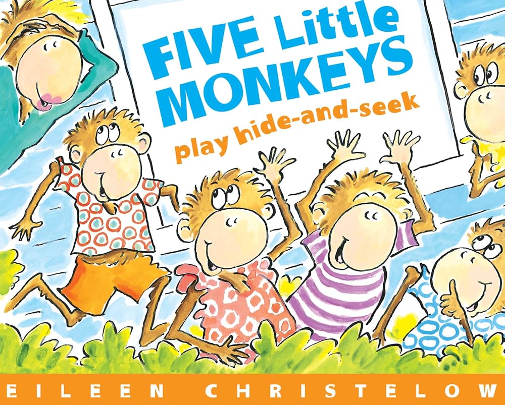 Five Little Monkeys Play Hide and Seek: A Mischievous Picture Book About Bedtime Counting for Kids (Ages 4-7) cover image
