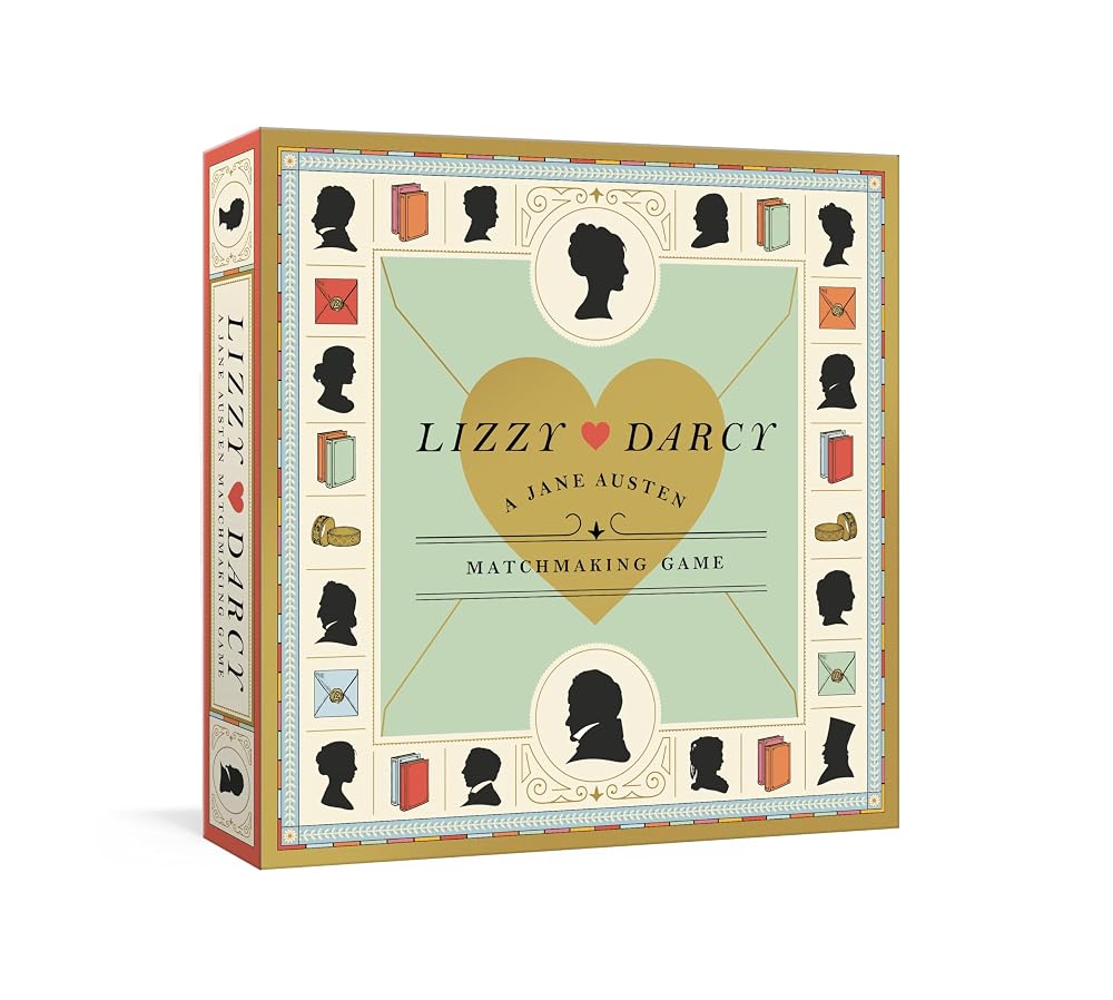 CROWN Lizzy Loves Darcy: Jane Austen Matchmaking Game - Board Game for 2 Players, Ages 10 and Up cover image