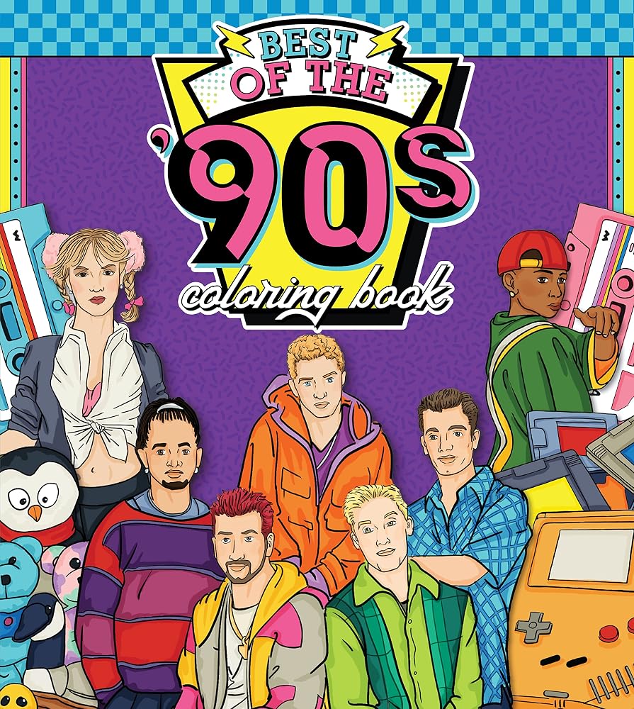 The Best of the '90s Coloring Book: Color your way through 1990s art & pop culture (Color Through the Decades, 2) cover image