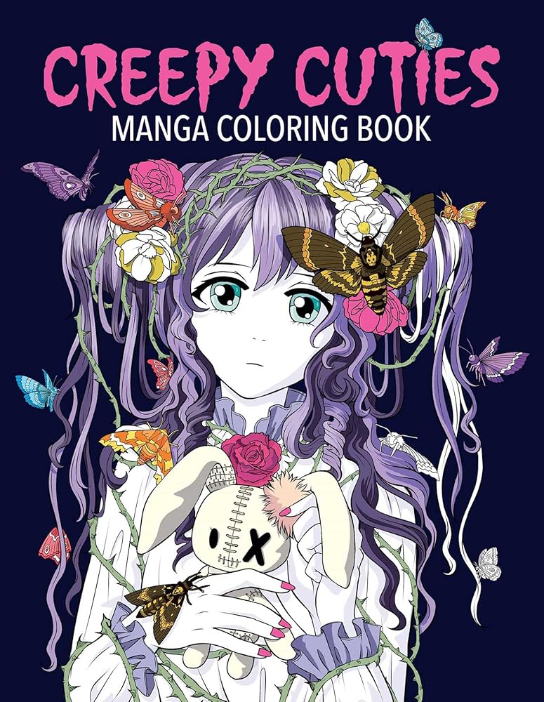 Creepy Cuties Manga Coloring Book cover image
