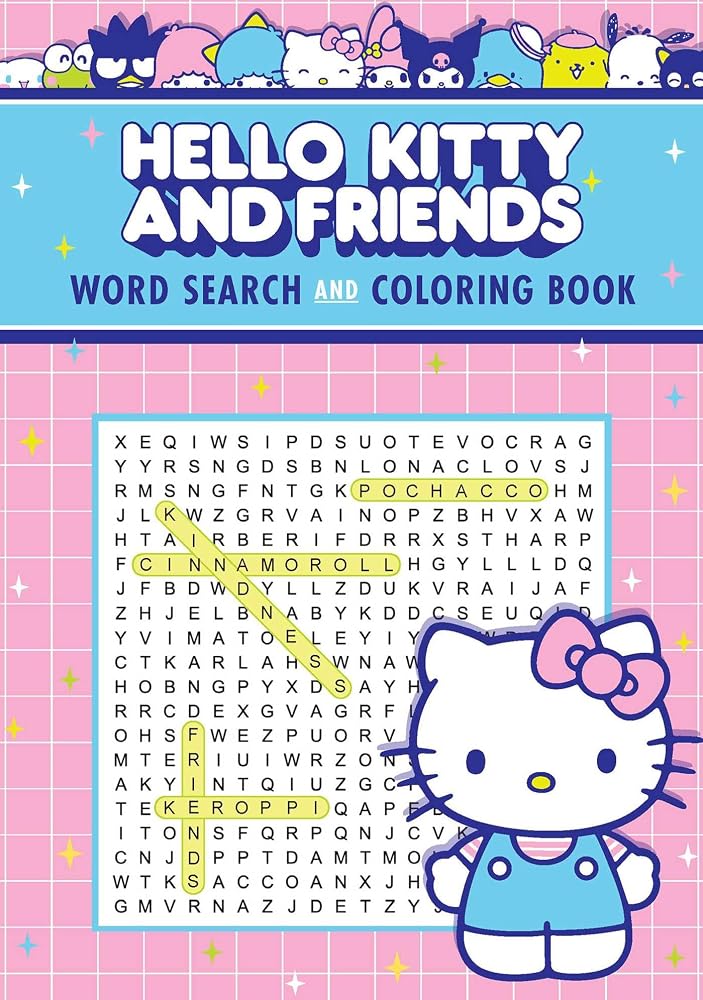 Hello Kitty and Friends Word Search and Coloring Book (Coloring Book & Word Search) cover image