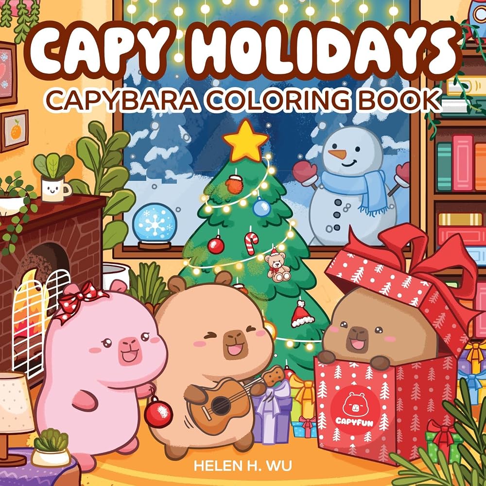 Capy Holidays: Capybara Coloring Book (Capy Capybara) cover image