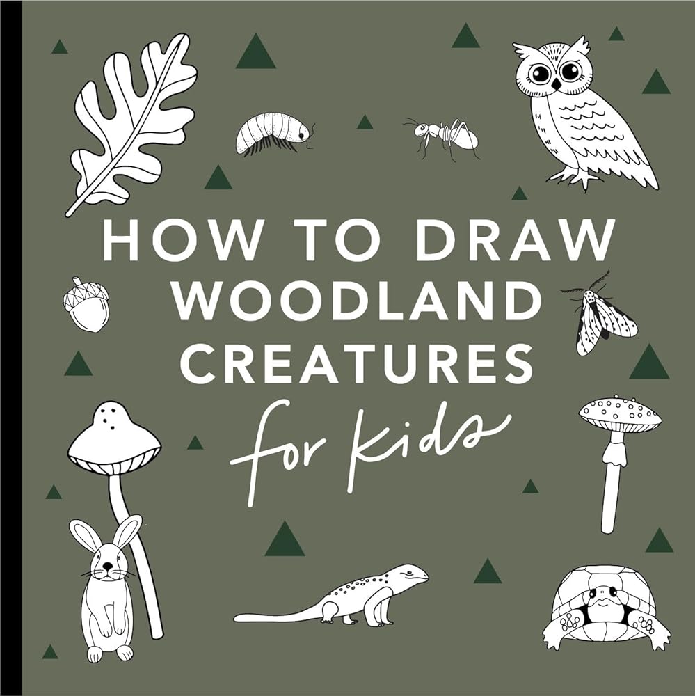 Mushrooms & Woodland Creatures: How to Draw Books for Kids with Woodland Creatures, Bugs, Plants, and Fungi (How to Draw For Kids Series) cover image