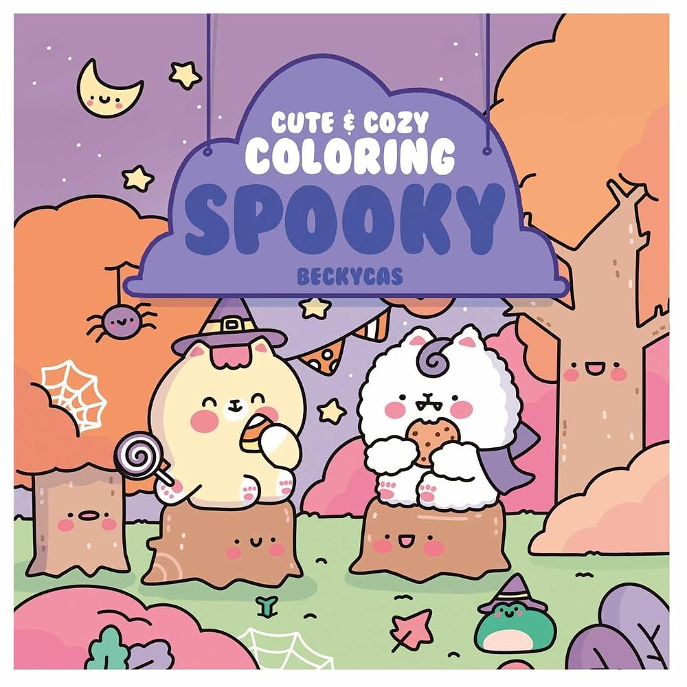 Cute & Cozy Coloring: Spooky cover image