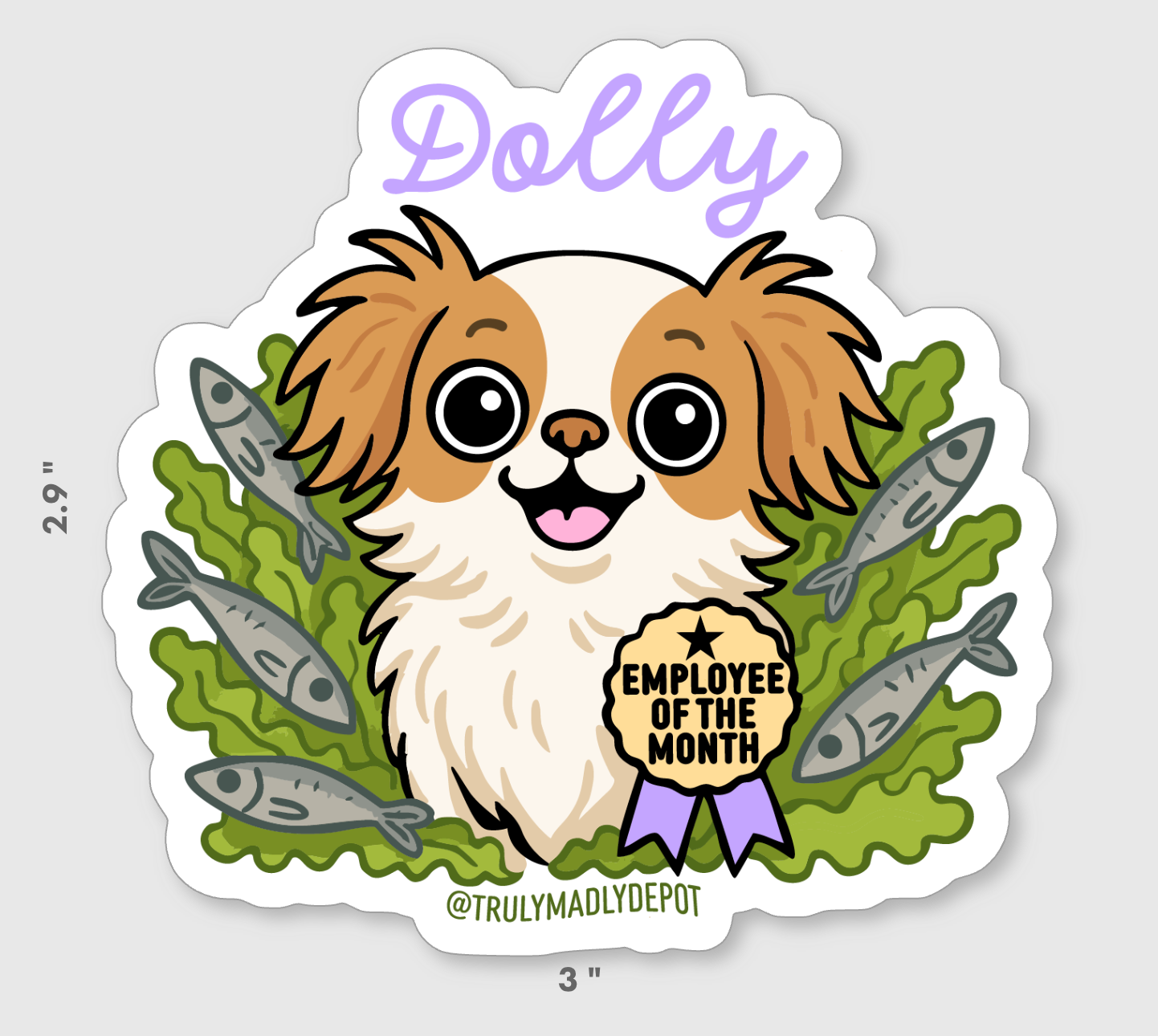 Dolly, Employee of the Month Sticker