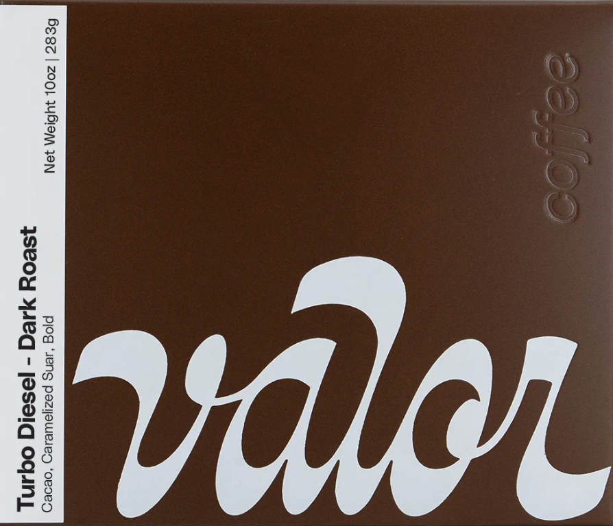 Turbo Diesel – Dark Roast Whole Bean Coffee 10oz by Valor Coffee