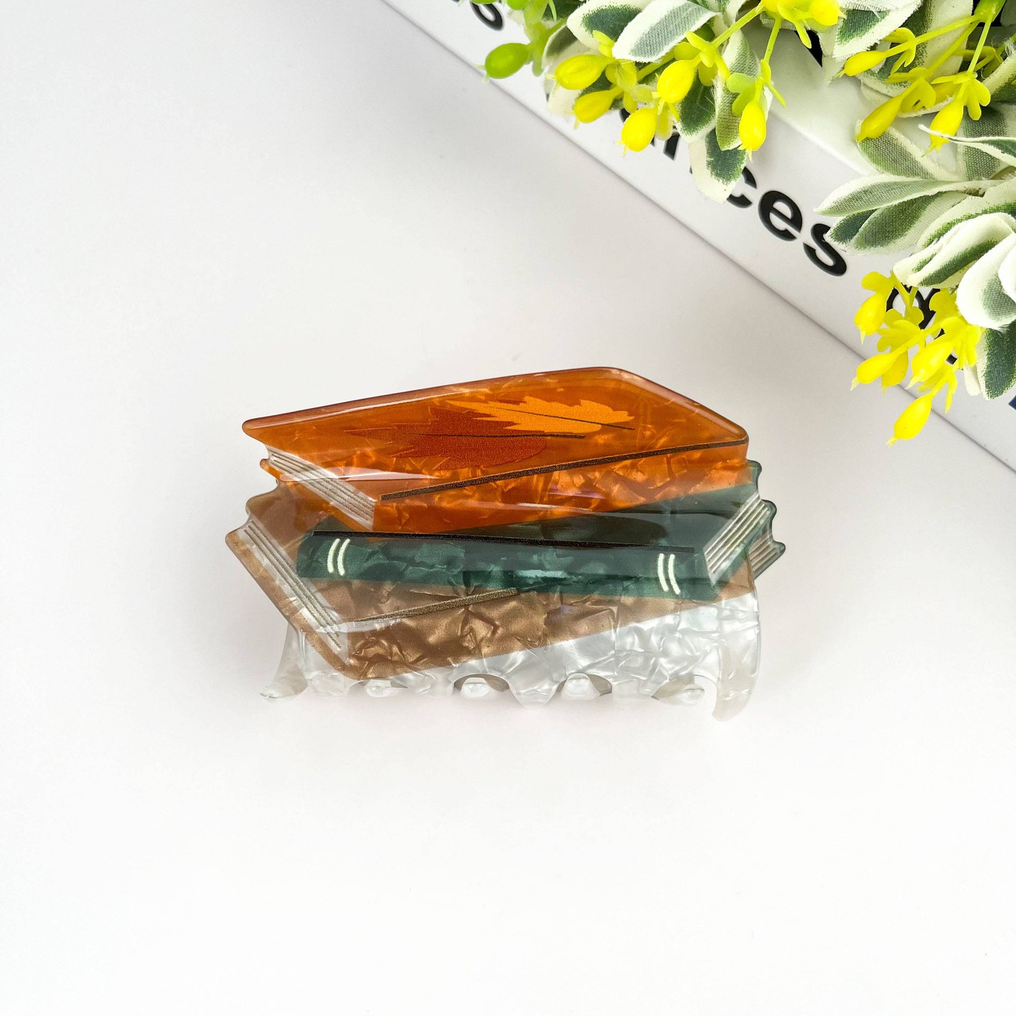 Stacked Book Hair Claw