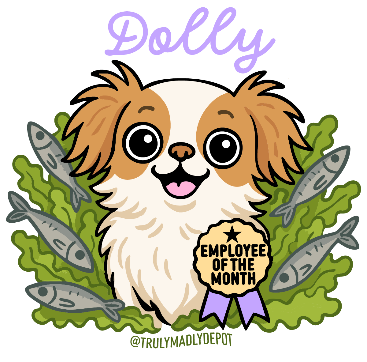 Dolly, Employee of the Month Sticker