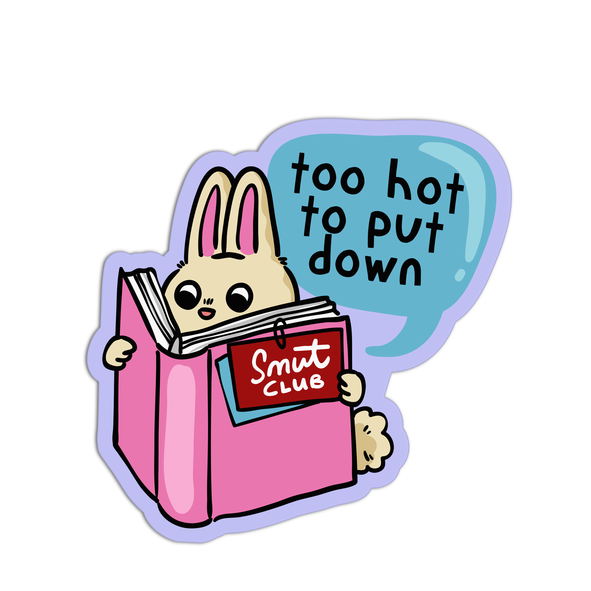 Too Hot To Put Down Books Sticker