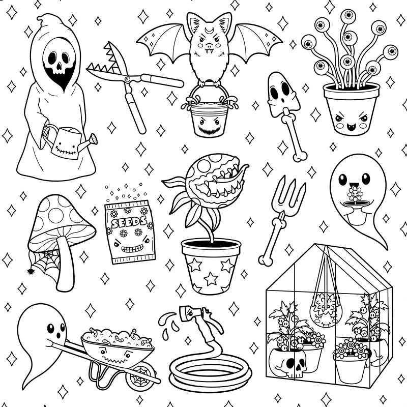 The Creepy Cute Goth Coloring Book: 30 Pretty Scary Coloring Pages for Year-Round Fun! (Creepy Cute Gift Series)