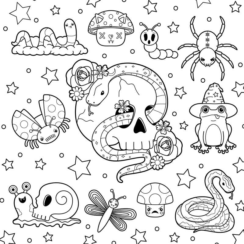 The Creepy Cute Goth Coloring Book: 30 Pretty Scary Coloring Pages for Year-Round Fun! (Creepy Cute Gift Series)